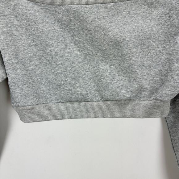 Majorelle Martine Sweater Sweatshirt Cropped Off Shoulder Balletcore Gray Small - Picture 6 of 11